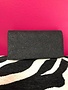 Shimmery Black Party Clutch with Chain