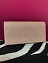Shimmery Rose Gold Party Clutch with Chain