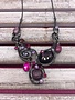 Purpe Mixed Crystals Statement Necklace