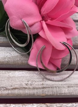 Silver Layered Hoop Earrings