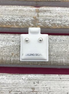 Italian Sterling Silver 4mm Ball Stud Earrings