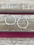 Italian Sterling Silver Medium Hoop Earrings with Faceted Texture