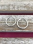 Italian Sterling Silver Medium Hoop Earrings with Boxed Texture