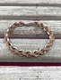 Italian Sterling Silver and Rose Gold Braided Magnetic Bracelet