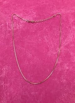 Italian Sterling Silver Rose Gold Plated 16 inch Chain