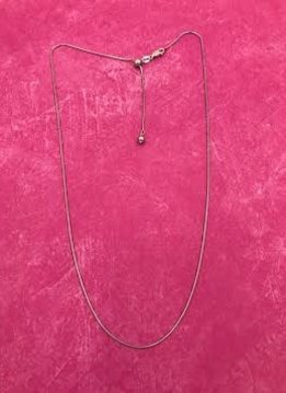Italian Sterling Silver Adjustable Chain 22 inches