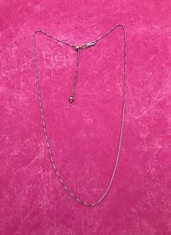 Italian Sterling Silver Adjustable Box Chain 22 inches