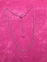 Italian Sterling Silver Adjustable Wheat Chain 22 inches