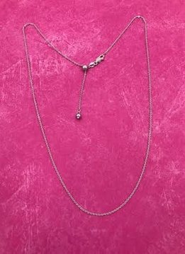 Italian Sterling Silver Adjustable Cable Chain 22 inches