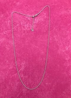 Italian Sterling Silver Adjustable Cable Chain 22 inches