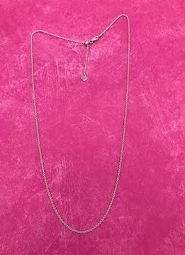 Italian Sterling Silver Adjustable Cable Chain 22 inches