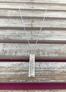 Silver “I Love You To The Moon and Back” Necklace