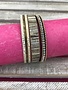 Gray and Gold Wrap Bracelet