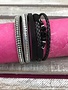 Silver and Black Wrap Bracelet