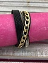 Black and Gold Chain Wrap Bracelet