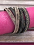 Gray Snakeskin Wrap Bracelet with Twist