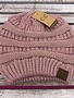 Light Pink and White Beanie Winter Hat
