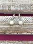 Cubic Zirconia Round Shape Mother of Pearl Dangle Earrings