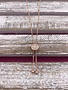 Italian Sterling Silver Rose Gold Plated Flower Lariat Adjustable Necklace