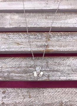 Italian Sterling Silver Three Leaf Clover Pendant Necklace