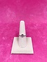 Italian Sterling Silver Circle Ring with a Loose Moveable Crystal Size 8