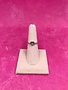 Italian Sterling Silver Heart Ring with a Loose Moveable Crystal Size 6