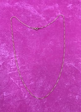 Italian Sterling Silver Yellow Gold Plated Chain 20 inches