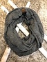 Dark Grey Knit Winter Infinity Scarf
