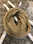 Gold Metallic Knit infinity Scarf