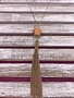 Long Gold Necklace with a Champagne Druzy and Tassel