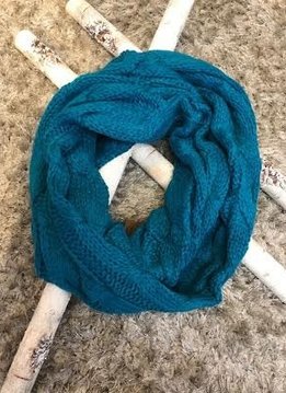 Teal Winter CC Infinity Scarf