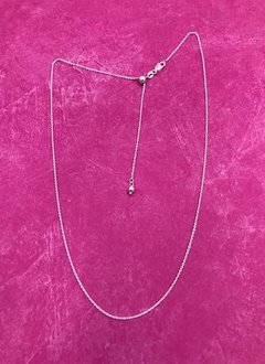 Italian Sterling Silver Adjustable Cable Chain Necklace