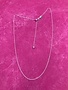 Italian Sterling Silver Adjustable Cable Chain Necklace