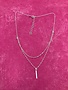 Italian Sterling Silver Simple Vertical Bar Choker