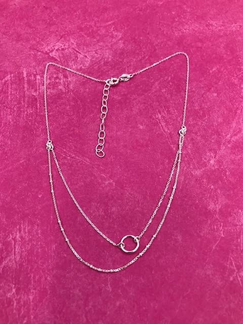 Italian Sterling Silver Simple Circle Choker