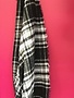 Black and White Plaid Blanket Scarf