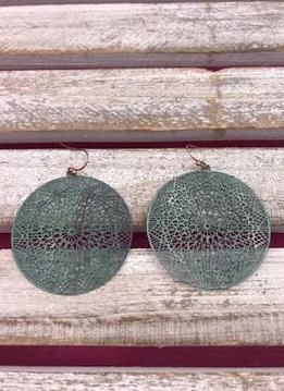 Turquoise Circle Lightweight Earrings