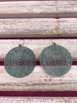 Turquoise Circle Lightweight Earrings