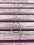 Long Silver Necklace with Open Circle Pendant