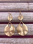 Gold Double Teardrop Earrings