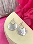 Sterling Silver Pear Hammered Earrings