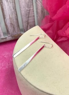 Sterling Silver Polished Bar Earrings