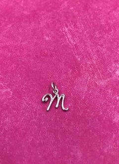 Sterling Silver Initial M Script Charm