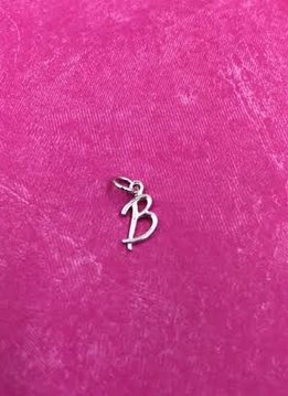 Sterling Silver Initial B Script Charm