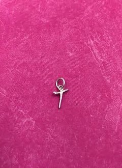 Sterling Silver Initial T Script Charm