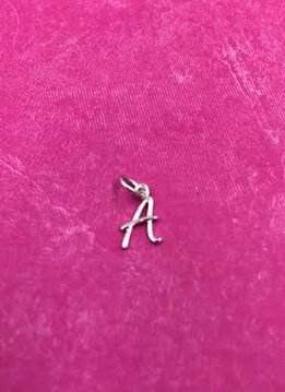 Sterling Silver Initial A Script Charm