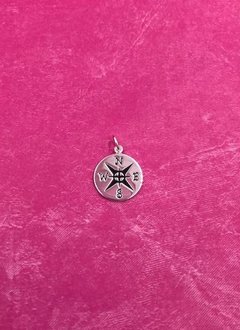 Sterling Silver Large Compass Charm
