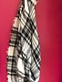 White and Black Plaid Blanket Scarf