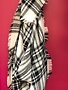 Black and White Plaid Blanket Scarf