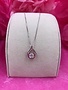 Swarovski and Cubic Zirconia Dancing Stone Pendant with Two Tone